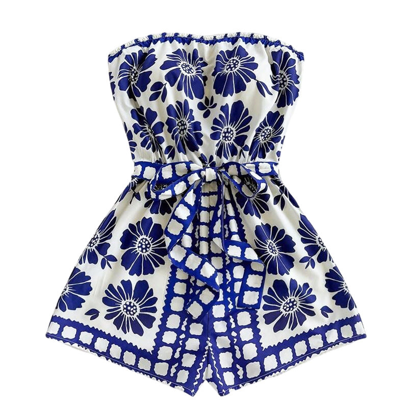 Tube-top One-piece Shorts For Women