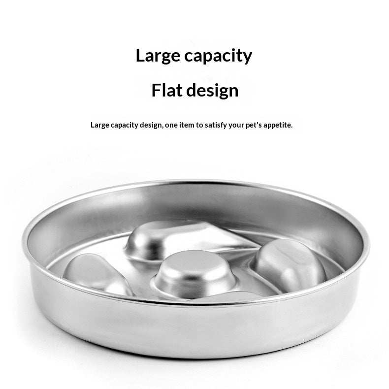 Pet Bowl Slow-feeding Bowl ,Bowl Stainless Steel Water Bowl
